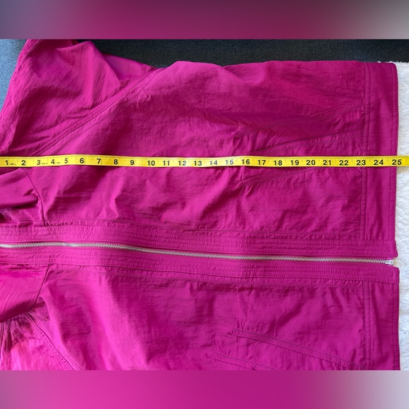 Chico’s Full Zip Nylon-Cotton Blend Magenta Jacket - Picture 13 of 14